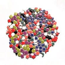 100 г 1 см маленькая звезда, луна, цветок, керамическая декоративная мозаичная вставка, необычное керамическое украшение, сделай сам, мозаичный материал, художественное ремесло