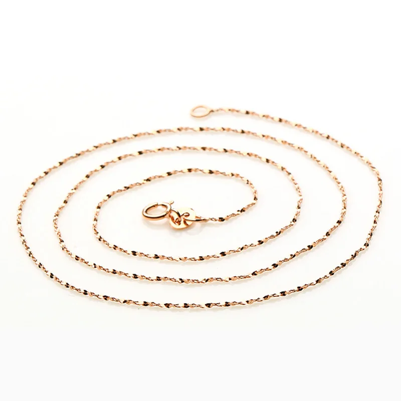 

100% 925 sterling silver fashion rose gold short chain ladies`necklace jewelry no fade wholesale price drop shipping women