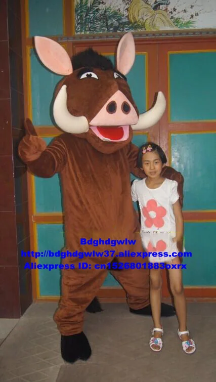 

The Wild Boar Pumbaa Sus Scrofa Mascot Costume Adult Cartoon Character Outfit Meeting Welcome Competitive Products zx1635