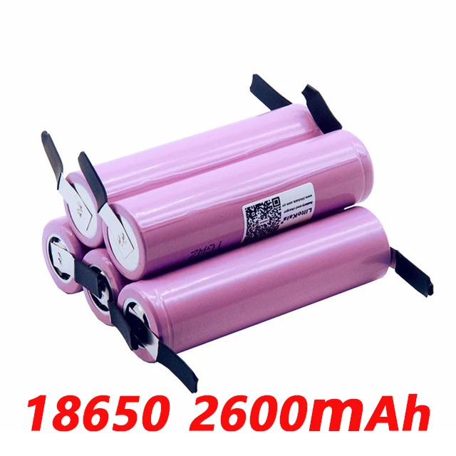 

New 100% Original Liitokala 18650 2600mAh battery ICR18650-26FM Li-ion 3.7 V rechargeable battery+ DIY Nickel sheet