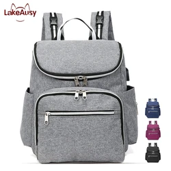 Korean Style Baby Diaper Bag Super Capacity Backpack For Mom Waterproof Mother Maternity Bag Outdoor Stroller Bag With USB Port Korean Style Baby Diaper Bag Super Capacity Backpack For Mom Waterproof Mother Maternity Bag Outdoor Stroller Bag With USB Port