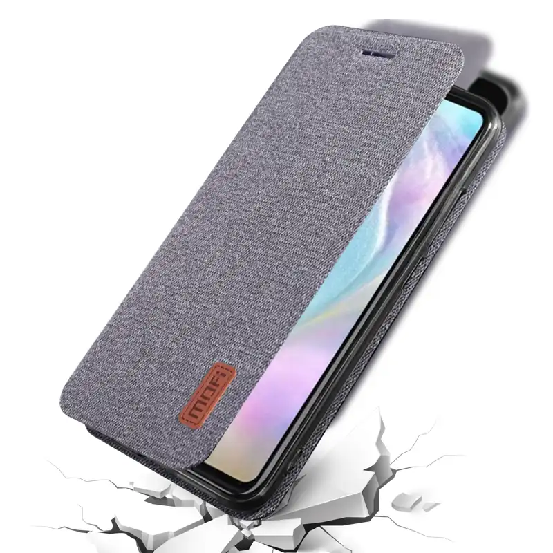 For Huawei P30 Lite Case P30 Pro Flip Cover Full Protect Silicone Coque Fabric Cloth Case Fundas Mofi Original P30 Case Flip Cases Aliexpress