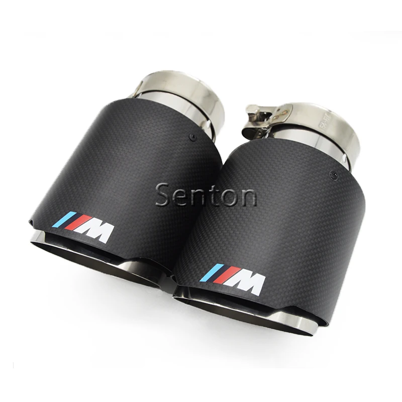 

1PCS Inlet 51mm/63mm/76mm 1 3 5 Series modified M Power Carbon Fiber Car Exhaust Tip For BMW F30 F34 F20 E81 M3 M4 Accessories