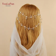 YouLaPan HP86 голова кусок пресноводного жемчуга свадебные аксессуары для волос стразы для волос свадебные волосы лоза для невесты женщин