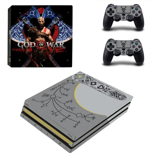 Игра God of War PS4 Pro наклейка для кожи виниловая наклейка для sony Playstation 4 консоль и 2 контроллера PS4 Pro наклейка для кожи - Цвет: YSP4P-2103