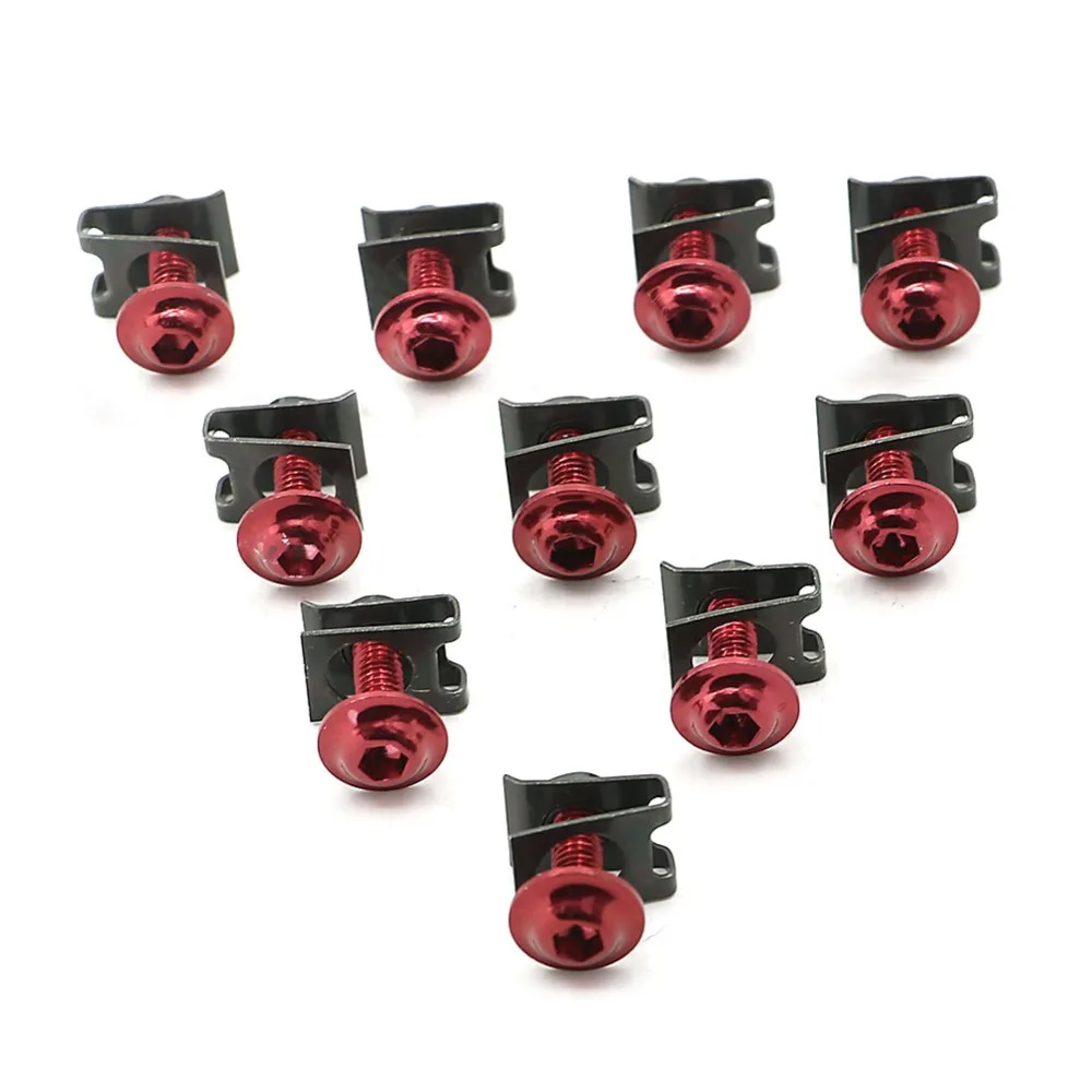 

6mm Spire Speed Fastener Motorcycle Clips Screws Nuts For Honda CBR 600 900 929 954 1000 RR CBR125R 2004-2009 CBR250R 2011-2013