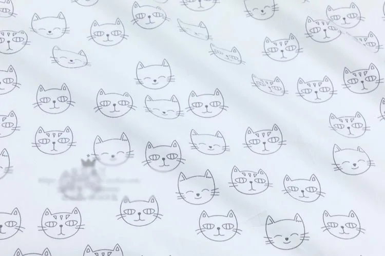 Мультфильм кошка кролик звезды Хлопок Ткань DIY лоскутное шитье ремесло подушки детские постельные принадлежности украшения Teido Tissus 50x50 см