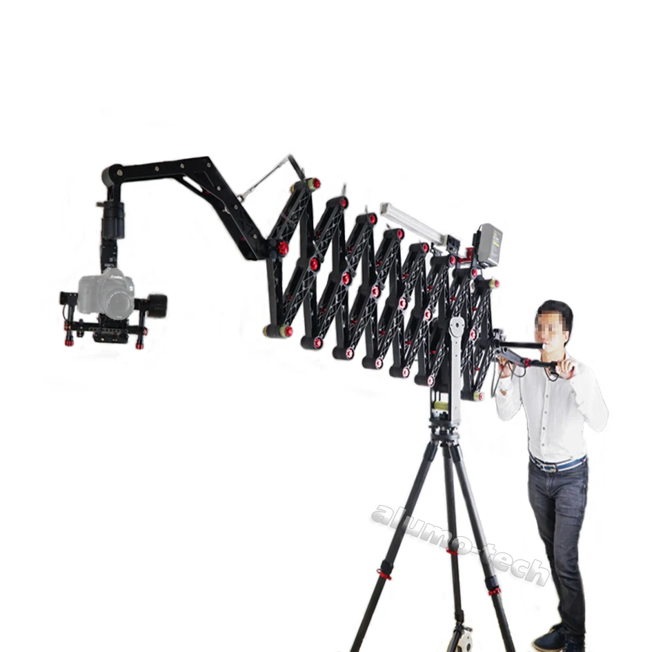 Для съемки видео камера пленка Регулируемая Удлиняющая ножничный рычаг телескопическая стрела