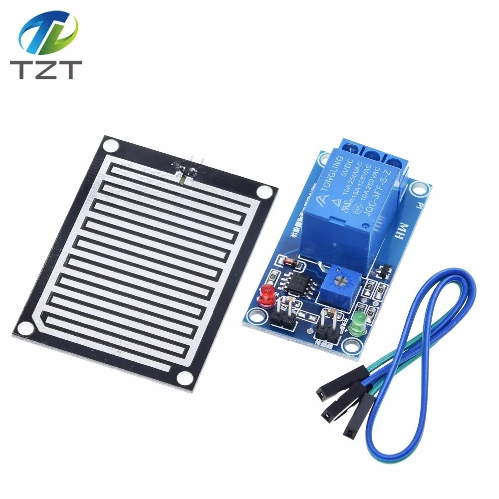 1Set Rain Water Raindrop Relay Sensor Control Module Kit 12V For Arduino Robot