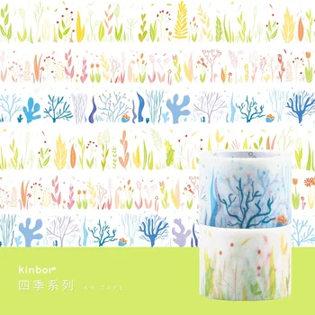 

2pcs/lot Kawaii Japanese Washi Tape Colourful Season Theme DIY Deco Adhesive Tape Waterproof Writable Masking Tape Dairy Sticker