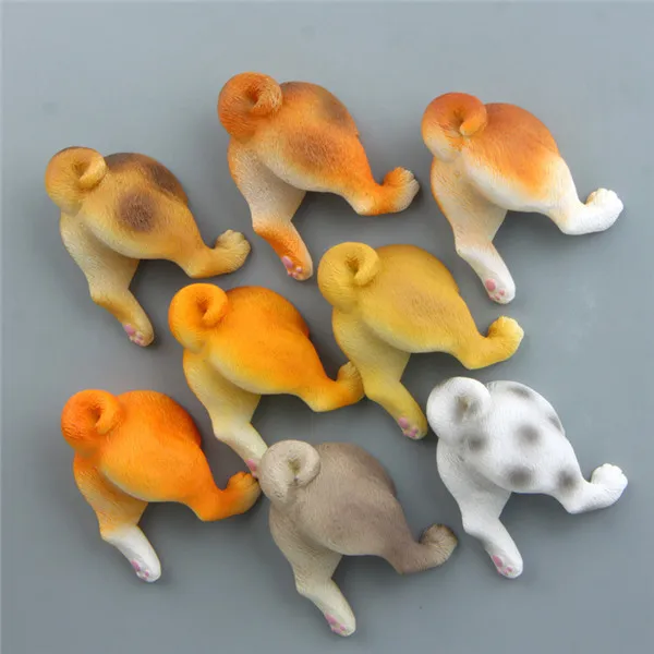 Cute Animals Pets Puppy Dog Butt Fridge Magnets Figures Pvc Toys - 1