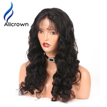ALICROWN Body Wave Silk Base Full Lace Wigs with Baby Hair Pre Plucked Brazilian Remy Hair Wigs for Black Women