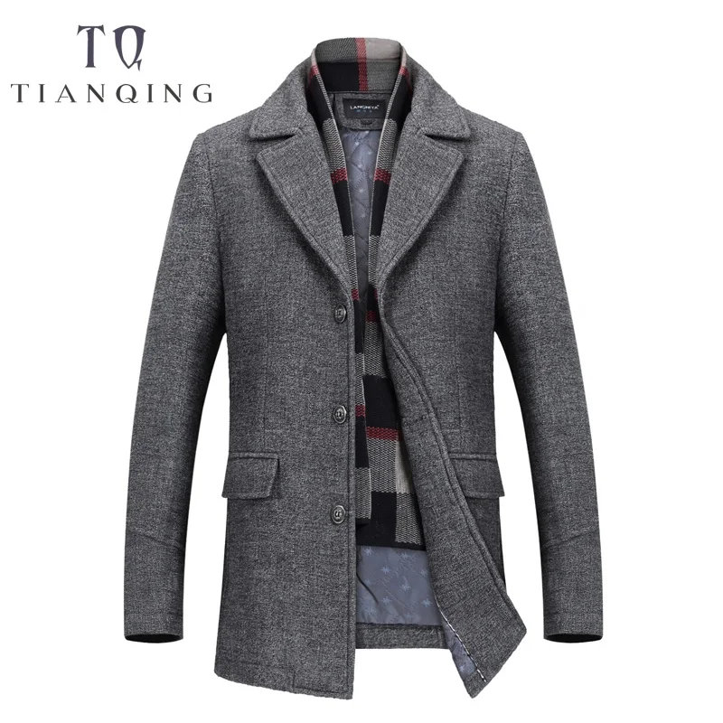 TIAN QIONG Autumn & Winter Single Breasted Woolen Coats 50% Off Men' s Wool Jackets Turn-down Collar Wool & Blends Overcoat TIAN QIONG Autumn & Winter Single Breasted Woolen Coats 50% Off Men' s Wool Jackets Turn-down Collar Wool & Blends Overcoat