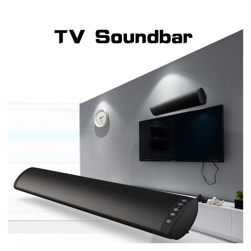 

20W Bluetooth 5.0 TV Soundbar Wireless Speaker Stereo Home Theater Hifi Column Surround USB Sound System Wall Mounted Sound Bar