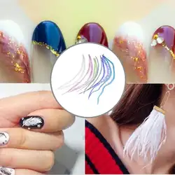 Перо Дизайн ногтей Наклейка Наклейки модные советы украшение также может быть в богемном стиле Перо серьги Дизайн ногтей украшения