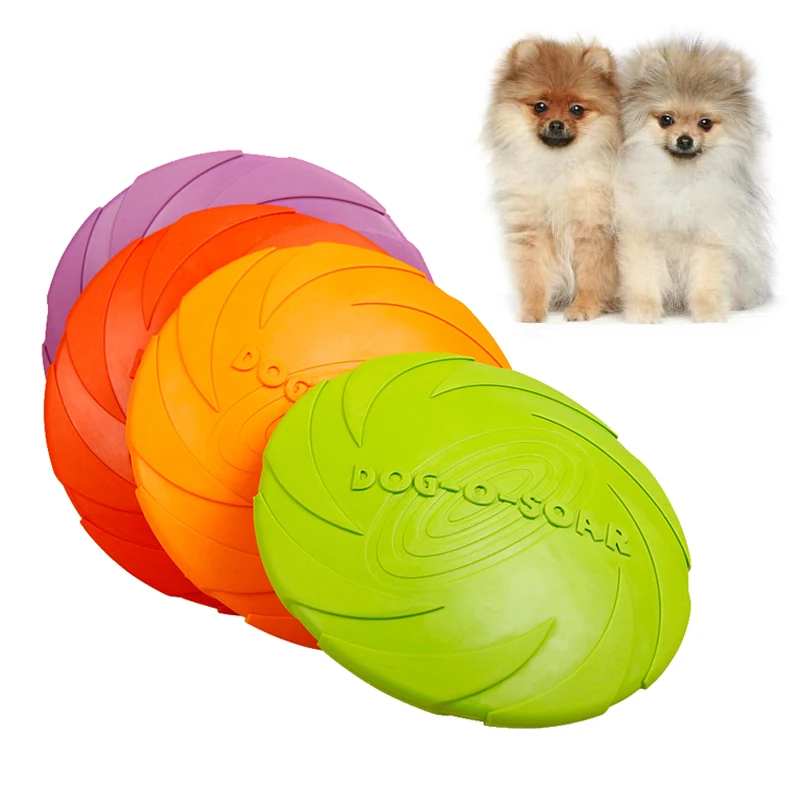 S/M/L Natural Rubber Material Dog Flying Disk Soft Tough Training Pet