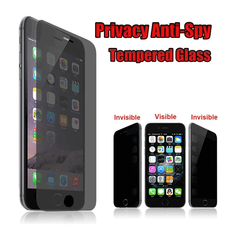 10PCS anti spy privacy premium tempered glass screen protector for
