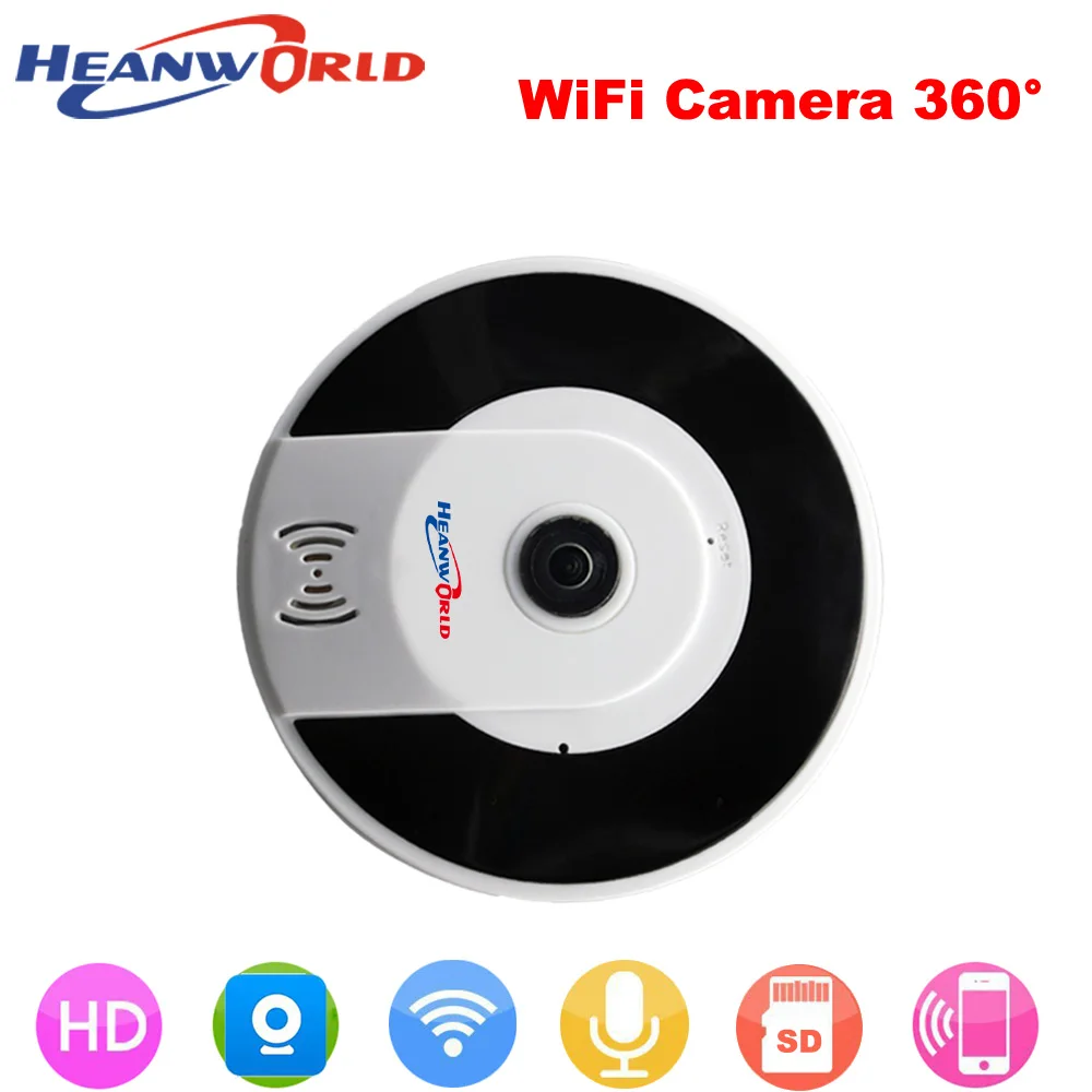 

Heanworld 360 Degree Mini wireless IP camera wifi smart webcam 960P Night Vision support P2P two way audio CCTV IP cam XMEye