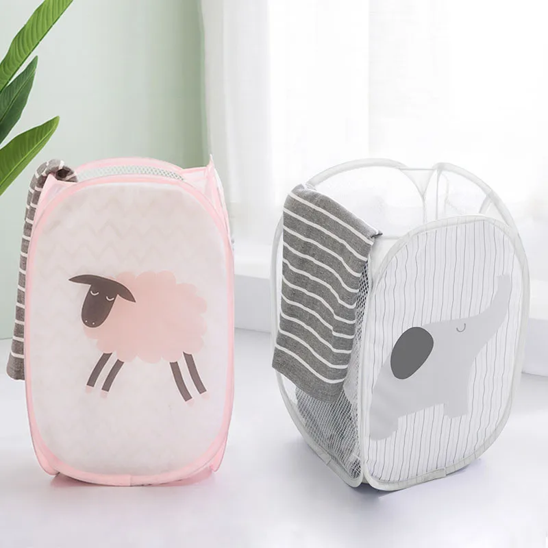 الكرتون لطيف سلة الغسيل للطي الملابس القذرة الاطفال لعبة أشتات تخزين أكياس كبيرة قدرة الحمام غسل المنظم