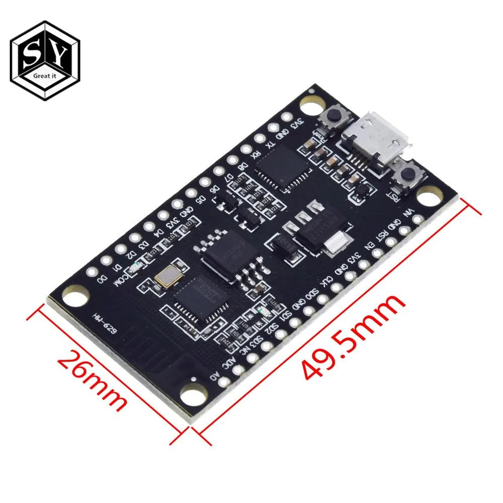 Беспроводной модуль CH340/CP2102 NodeMcu V3 V2 Lua wifi Интернет вещей макетная плата на основе ESP8266 ESP-12F с pcb антенной - Цвет: v3 cp2102 chip