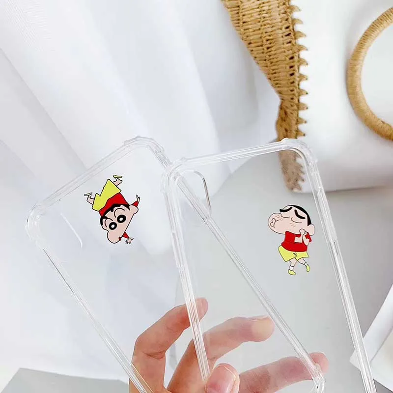 

New Cute Lovely Anime Crayon Shin-chan Cartoon Soft Silicone Phone Cover Case For Iphone 6 6S 7 8 Plus X XS XR MAX TPU Coque