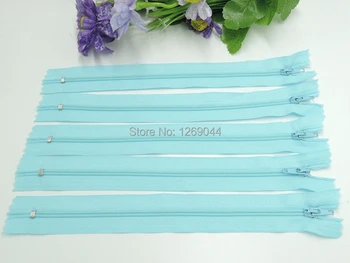 

100 pcs Sky blue Color 30 cm Nylon Coil Zippers Tailor Garment Accessories Sewing Tools 12 Inch