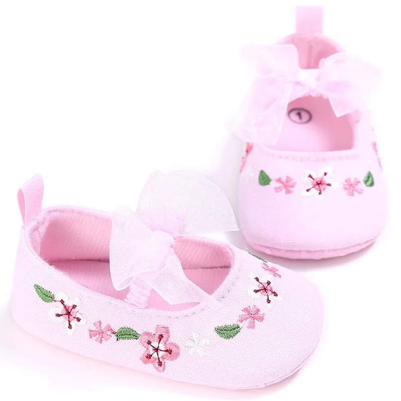 Весна и осень новые для маленьких девочек От 0 до 1 года противоскольжения мягкое дно Детское обучение обувь нескользящие Обувь для малышей