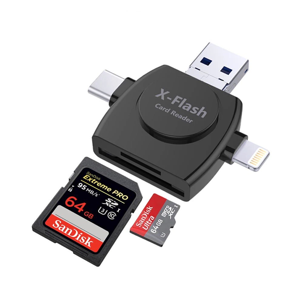 Wihoo 3 In1 многофункциональном Устройстве чтения карт памяти Micro USB, SD карт памяти, Тип C устройство чтения карт памяти