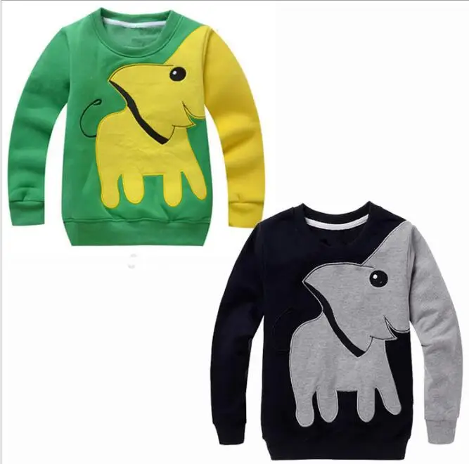 

Boy clothes toddler set cute cartton animal elephant print shirt long sleeve sweatshirt baby clothing casual tops tee winterY01