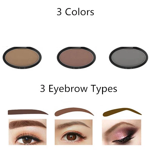 Fashion Eyebrow Powder Seal Eyebrow Shadow Set Waterproof Eyebrow Stamp Arched Shape Brow Stamp