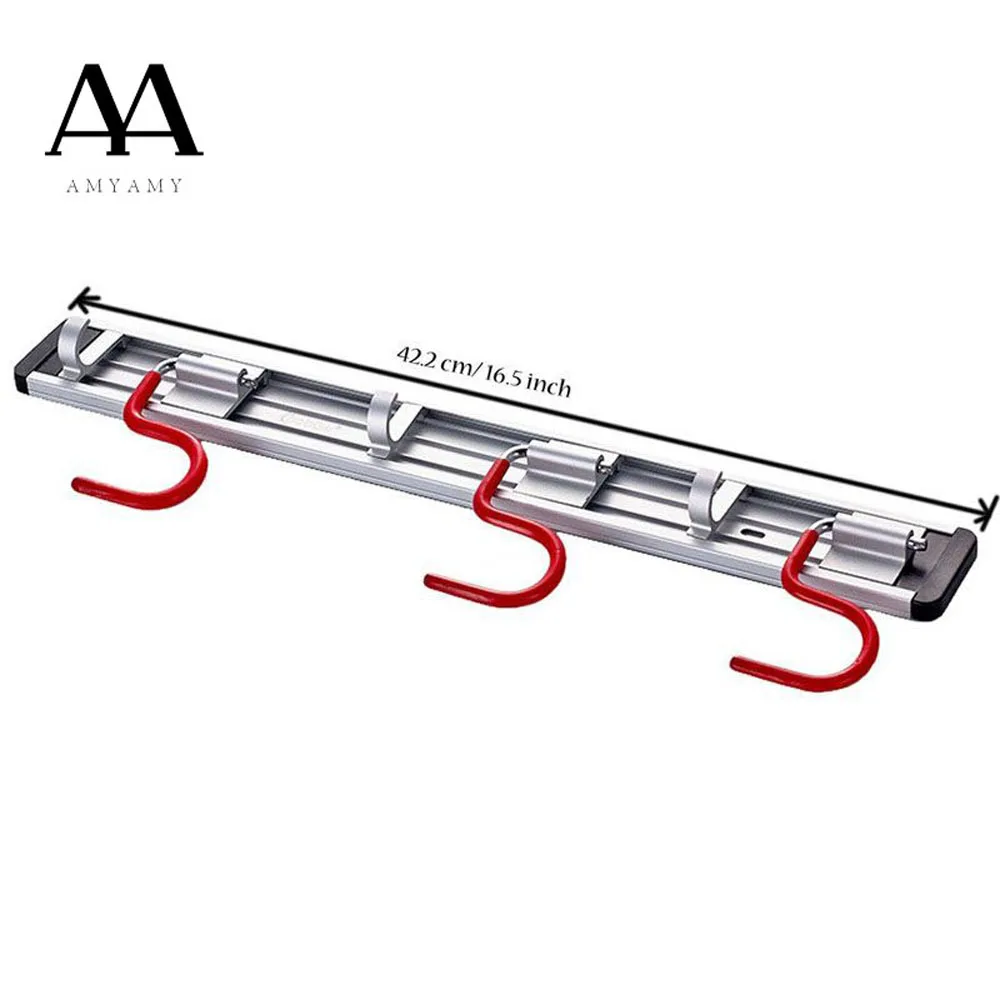 Bathroom Wall Mounted Dustpan Mop and Broom Holder Hanger Bucket Rack