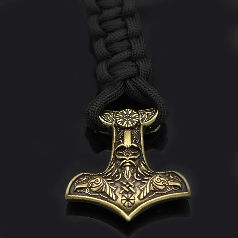 Мужской викинговый талисман Thor Hammer амулет в виде молота Odin Ворон символ узел