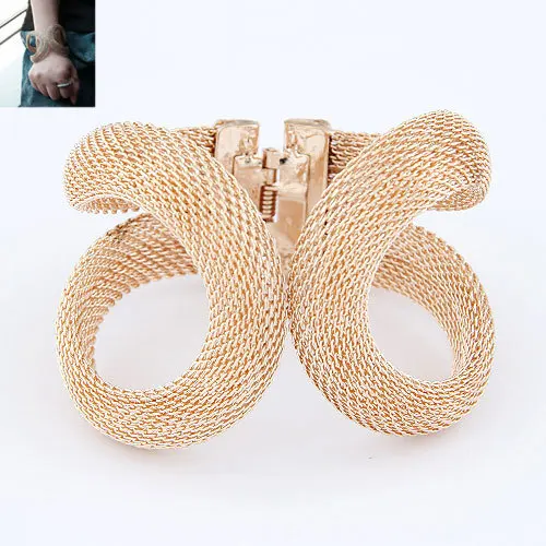 

New Brand Gold Color Cuff bracelets bangles Punk Chains Brazalete pulseiras femininas for women men jewelry