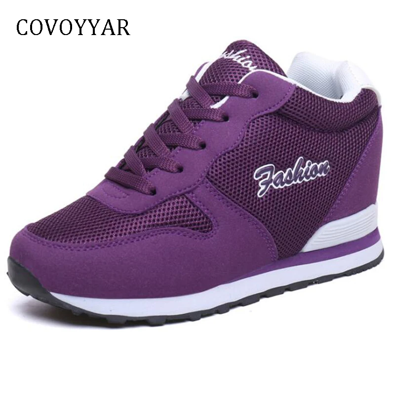 

COVOYYAR 2019 Comfort Mesh Women Sneakers Spring Platform Hidden Wedges Casual Shoes Breathable Women Shoes for Trainers WSN752