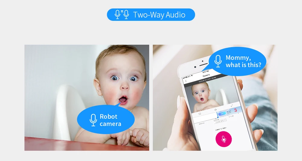 1080P умный робот камера HD IP камера WiFi камера Беспроводной Детский Монитор движения ночное видение камера безопасности приложение YCC365