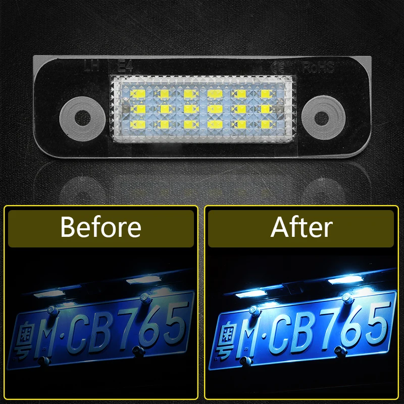 2 шт 12 V светодиодный номерной знак света лампы для Ford Fiesta Fusion Mondeo MK2 автомобиля Подсветка регистрационного номера внешние аксессуары