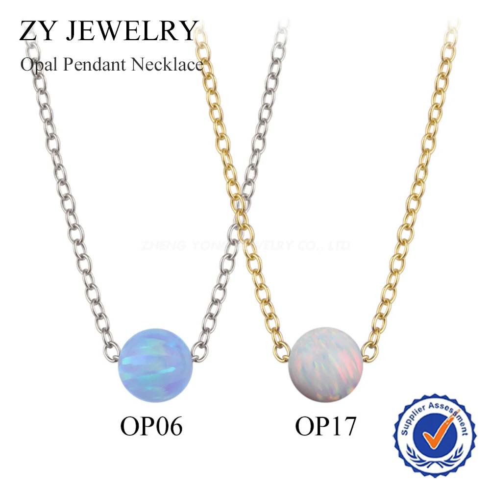 1 шт. женское ожерелье из серебра 925 пробы с круглым опалом|silver plated necklace|925 silver
