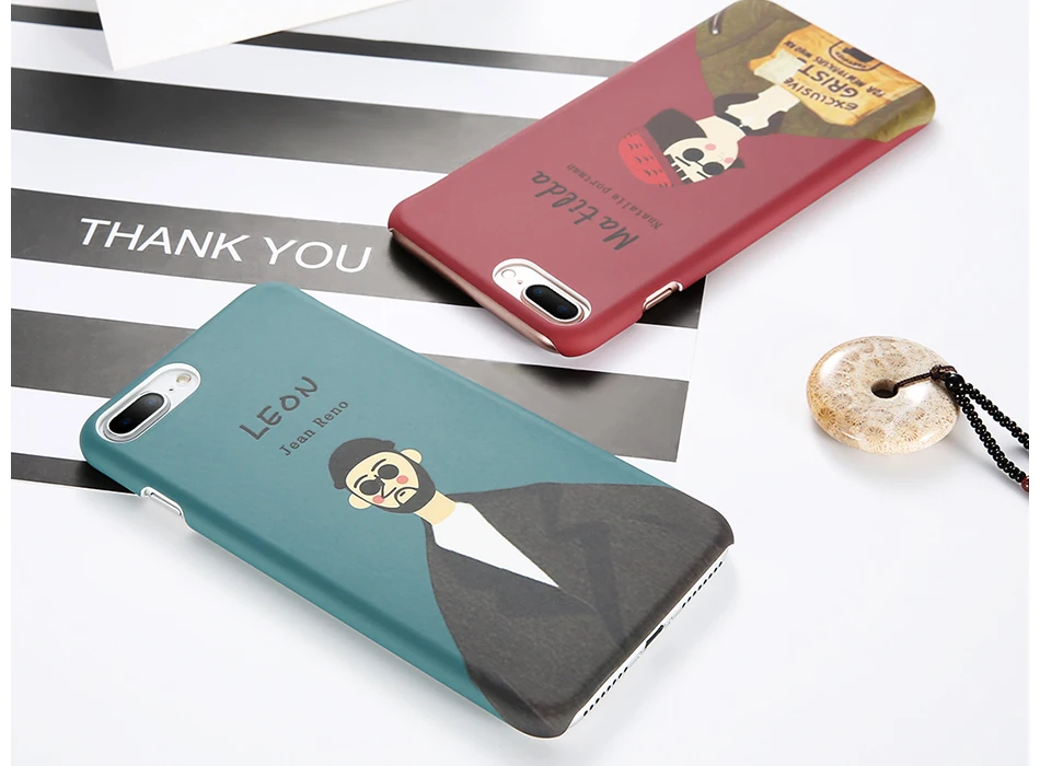 MR.YI Cool Killer Case For iPhone 5 5s SE 6 6S 7 8 X 10 Fashion Hard PC Cartoon Leon Matilda Cover For iPhone 6 6s 7 8 Plus Case (6)