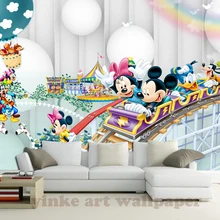 3d Мультяшные обои для детской комнаты, нетканые 3d обои для детской комнаты, детская кровать, настенная 3D настенная наклейка, обои