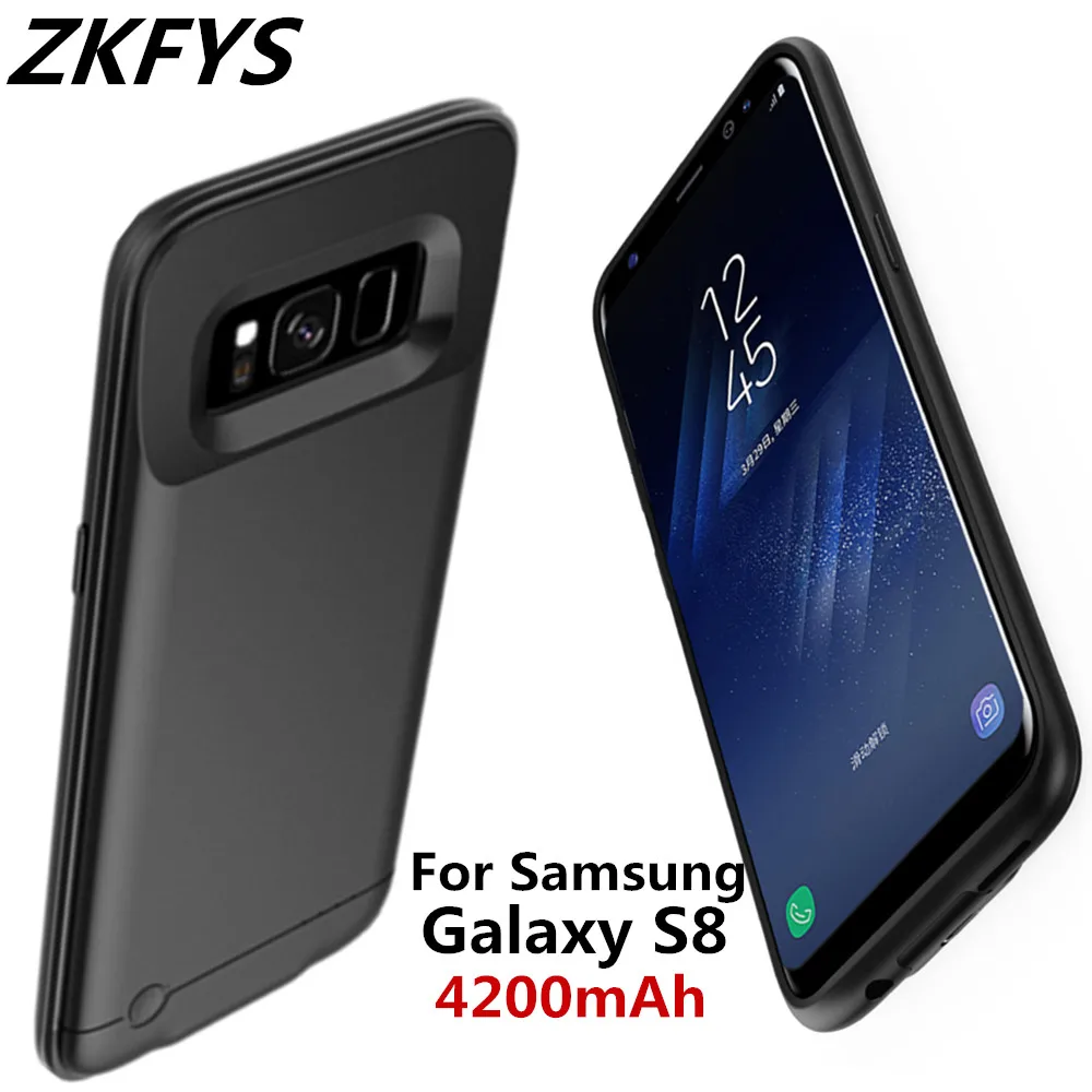 

Power Case 4200mAh Portable External Power Bank Battery Charging Cases For Samsung Galaxy S8 Back Clip Battery Charger Case
