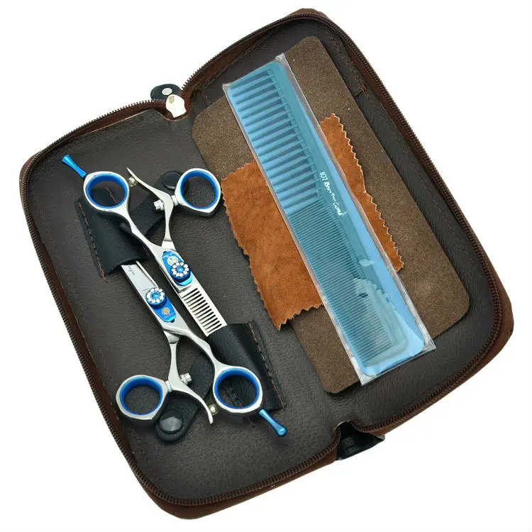 

5.5" 6.0" Professional Salon Hair Scissors Set Hair Cutting Scissors Barber Hair Shears Hairdressing Tool, LZS0446