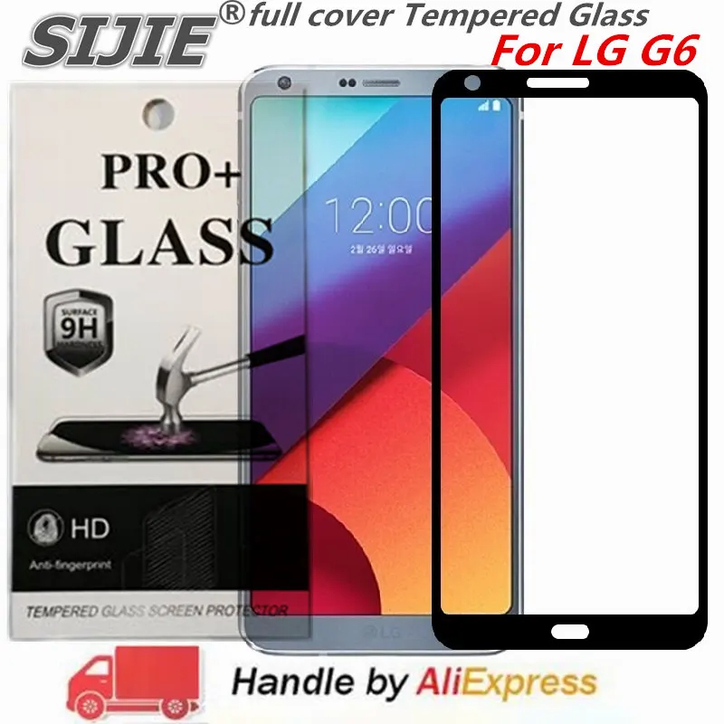 Полное покрытие из закаленного стекла для LG G6 G 6 подходит экрана Защитная