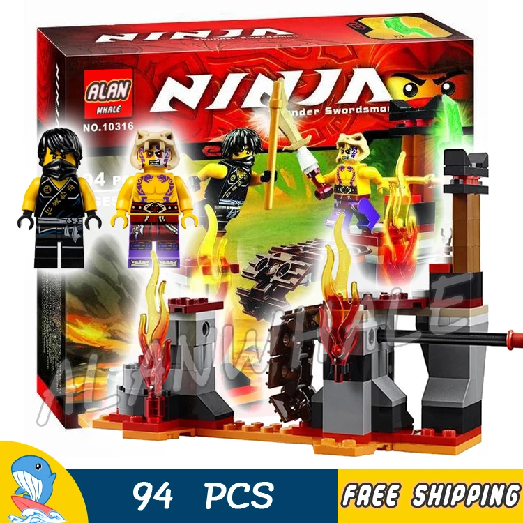 

94pcs Ninja Lava Falls Cole Slevin Skull Helmet 10316 Figure Building Block Assemble Toys Educational Compatible With LegoING