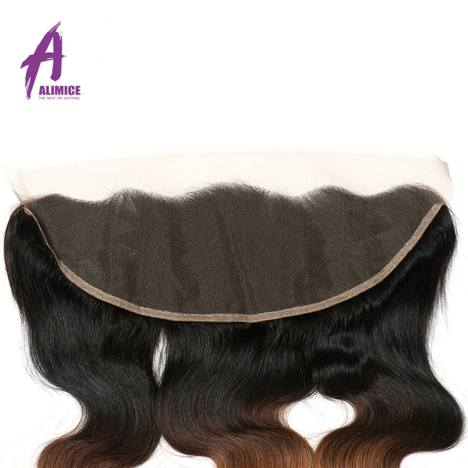 Ombre Blonde Body Wave Frontal Closure T1B430 Brazilian 134 Frontals  Non Remy Human Hair 4 Different Part Designs T1B427  (4)
