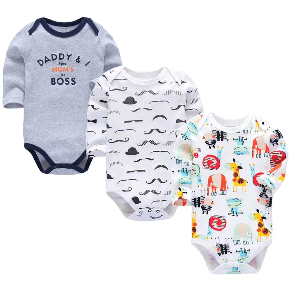 

newborn bodysuit baby boys girls clothing long sleeve 3 6 9 12 18 24 Months toddler infant child kids clothes 3 pcs