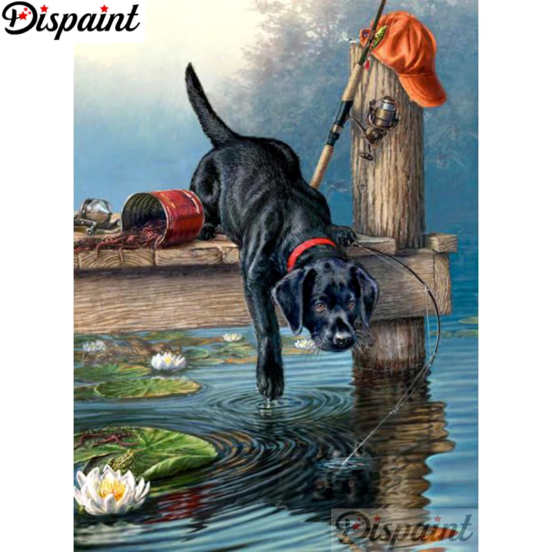 

Dispaint Full Square/Round Drill 5D DIY Diamond Painting "Animal dog" 3D Embroidery Cross Stitch Home Decor Gift A11380
