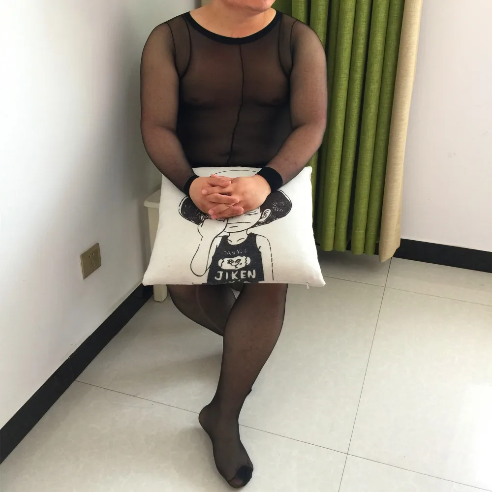 Sexy Gay Men's body stocking transparent male socks Men Women Pantyhose Tights Stocking Lingerie Men Underwear Plus Size Erotic