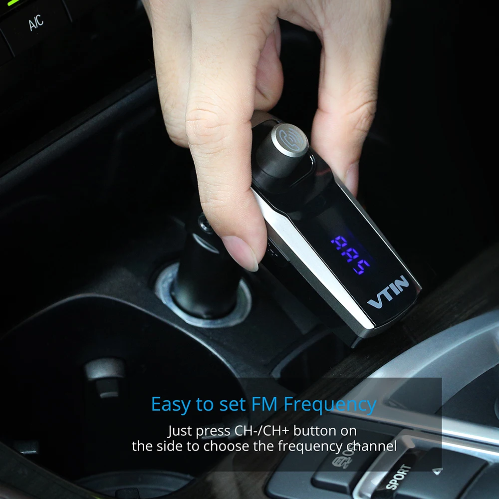 VicTsing Bluetooth FM Transmitter Car Kit Wireless Radio Car MP3 Player Bluetooth FM Transmitter Modulator Cheap Price           (8)