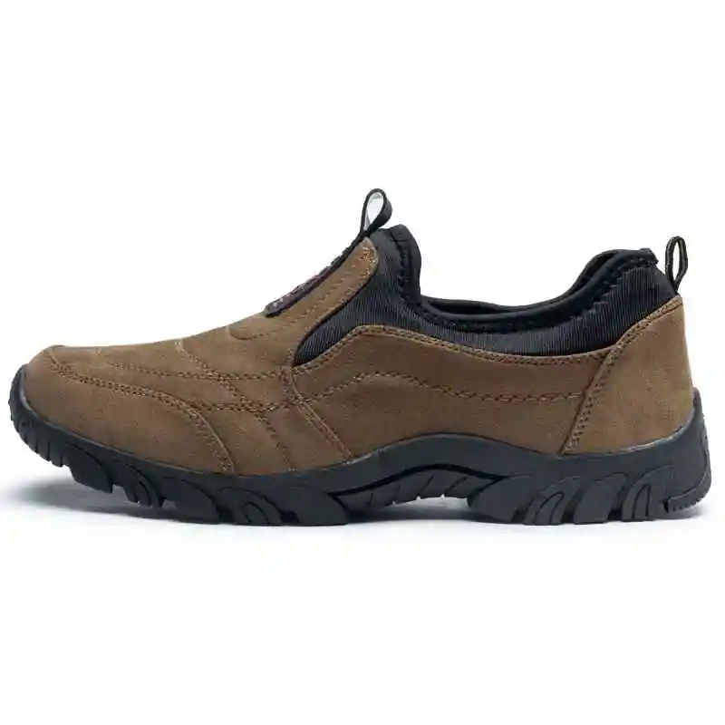 LoadingFunds Мужская прогулочная обувь Кожа эластичность гибкость легко сгибать пожилых мужчин тапочки плоские туфли спорт скалолазание на открытом воздухе - Цвет: Brown