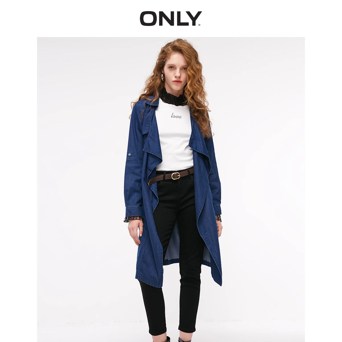 

ONLY Women's Loose Fit Medium Length Denim Jacket | 118354521
